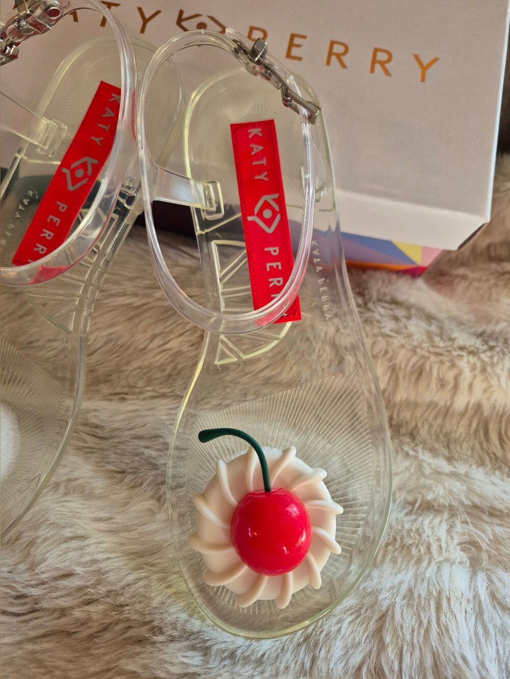 π NWOT Katy Perry - Geli Cherry-Whip Sandals π - Picture 3 of 10